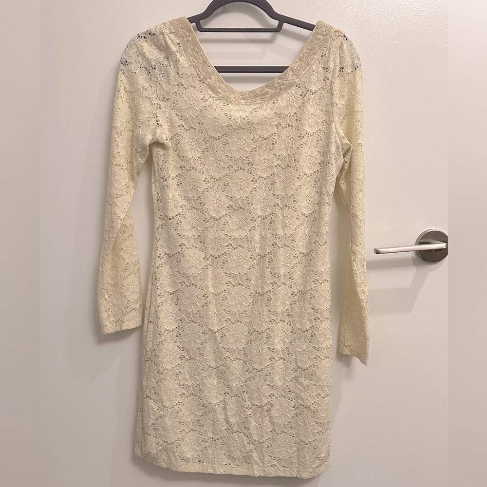 Denim & Supply Ralph Lauren Lace Cream Dress - M